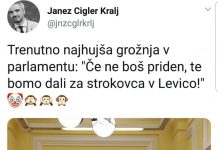 Izjava tedna: Trenutno najhujša grožnja v parlamentu