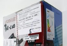 Pozor: Zaradi te svetilke obstaja možnost električnega udara