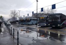 Foto tedna: Ljubljanska avtobusna postaja v deževnih dneh polna luž
