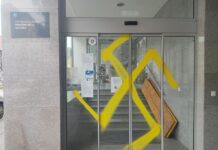 (Foto) Nova mazaška akcija: Ponoven napad na kulturno ministrstvo