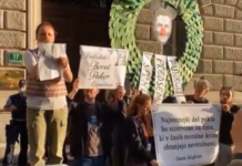 (Video) Širjenje sovraštva protivladnih protestnikov: Slišati je poziv »Ubi«