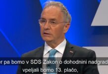 (Video) SDS napoveduje nadgradnjo Zakona o dohodnini: “Vpeljali bomo 13. plačo in uvedli dve dodatni pokojnini”
