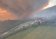 (Foto, Video) Ognjeni zublji na Krasu nadaljujejo uničujoči pohod: Na terenu 960 gasilcev in 11 helikopterjev