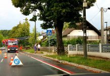 Na Opekarski cesti v Ljubljani drevo padlo na stanovanjsko hišo