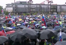 Upokojenci so kljub obupnemu vremenu napolnili Trg republike