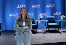 Naša najmlajša evroposlanka Zala Tomašič med povabljenimi govorci na IDU forumi 2024 v Washingtonu #foto