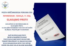 Krščanski forum SDS poziva k udeležbi na nedeljskem referendumu