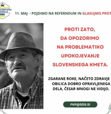 FKP SDS: PROTI zato, da opozorimo na problematiko upokojevanje slovenskega kmeta
