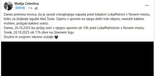 Izpustitev osumljenca nasilne smrti Aleša Šutarja: Novomeško tožilstvo pojasnjuje trenutne aktivnosti