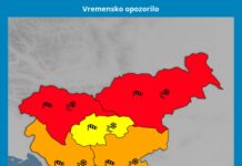 IZDANO RDEČE OPOZORILO: Izrazita hladna fronta prinaša burno vremensko dogajanje v Slovenijo